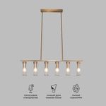 Умный потолочный светильник со стеклянными плафонами 60166 латунь