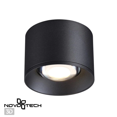 358652 OVER NT21 444 черный Светильник накладной светодиодный IP20 LED 4000К 12W 220V PATERA