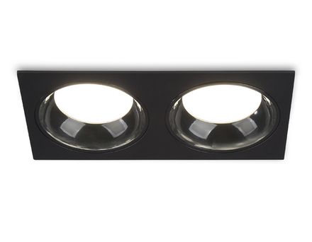 Светильник встраиваемый TN52344/2 SBK/GBK черный песок/черный глянец GX53 max 12W 220*115*25