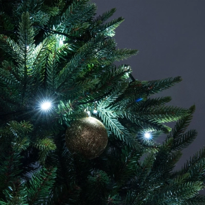 Новогодняя гирлянда нить белый 5 м IP20 400-001 белый, LED