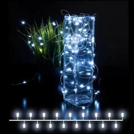 Светодиодная гирлянда нить "Роса" белый 5м IP20 400-007 белый, LED