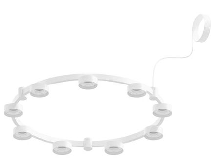 Корпус светильника Techno Ring подвесной для насадок Ø85мм C9241/9 SWH белый песок D740*70.5mm GX53/9