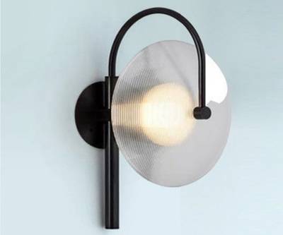 08439,19(21) Настенный светильник Мелисса черный/прозрачный d25 h44 Led 8W (4000K)