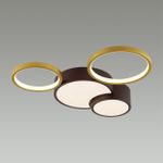 5255/64CL LEDIO LN23 000 черный, матовое золото Люстра потолочная диммир. с ДУ LED 64W 4224Лм 220V NORBERT