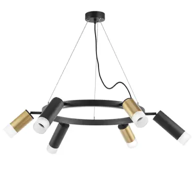 LR0164038731 Люстра RULLO 6х50W GU10 ЧЕРНЫЙ/ЗОЛОТО (571016+214440-3+214487-3+202431-6)