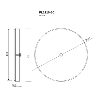 Потолочная люстра Luar FL1110-6C, LED