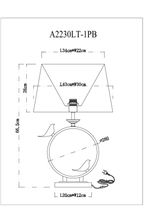 Декоративная настольная лампа Arte Lamp RIZZI A2230LT-1PB, 1хE27