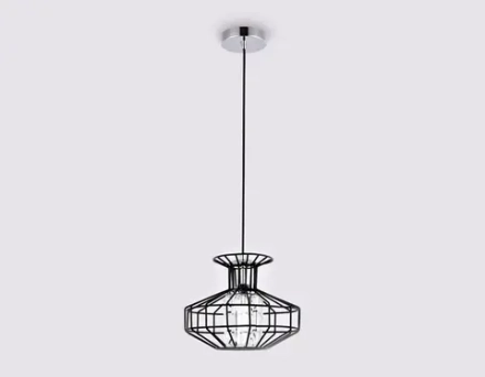 Подвесной светильник в стиле лофт TR5850 BK/CL черный/прозрачный E27 max 40W D240*1200