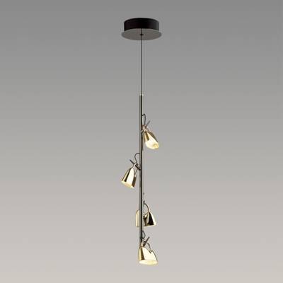 5002/17L L-VISION ODL23 285 черный хром/золотой/ металл/акрил Подвес LED 17W 3000K MALPA