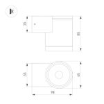 Светильник LGD-RAY-WALL-R65-9W Day4000 (GR, 23 deg, 230V) (Arlight, IP65 Металл, 3 года)