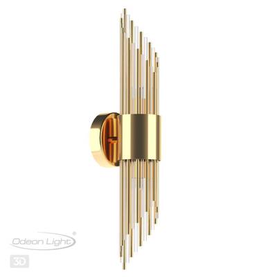 4847/2W HALL ODL21 670 золото/металл/стекло Бра G9 2*40W FLAMBI