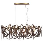 5066/10 HALL ODL24 519 античн.бронза/коричневый/металл/металл Люстра G9 10*40W CHAINY