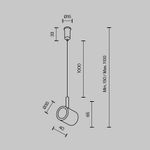 Потолочный коннектор с тросовым подвесом Tau в шинопровод Flarity латунь TRA154CSW-1BS. TM Maytoni