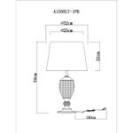 Декоративная настольная лампа Arte Lamp RADISON A1550LT-1PB, 1хE27