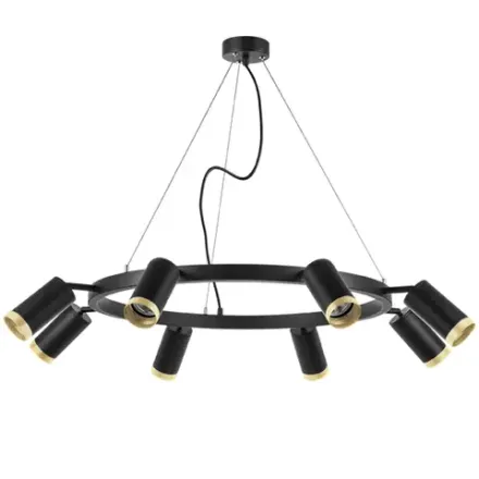 LR01837840 Люстра RULLO 8х50W GU10 ЧЕРНЫЙ (571018+214437-8+203440-8)