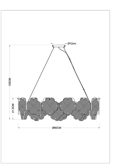 Подвесная люстра ARTE LAMP MALLIKA A4077SP-10GO, 10хE14