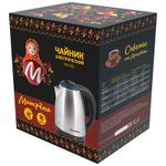 Чайник МАТРЁНА MA-001 электрический (1,8 л) металл цвет крышки голубой