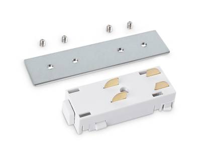 Коннектор питания прямой с соединителем для шинопровода Magnetic 220V GL1105 WH белый 68*28.5*18