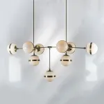 813191 Люстра GLOBO 9х40W E14 electroplating bronze/white Lightstar