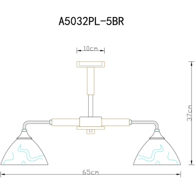 Потолочная люстра Arte Lamp MATTHEW A5032PL-5BR, 5хE27