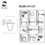 SL081.411.01 Светильник уличный настенный ST-Luce Черный/Черный, Прозрачный E27 1*40W