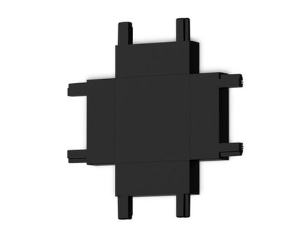 Коннектор X-образный для накладного шинопровода Magnetic Ultra Slim GV1127 BK черный 46*46*6