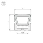 Силиконовый профиль WPH-FLEX-1616-TOP-S11-20m WHITE (Arlight, Силикон)