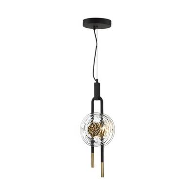 5407/12L MODERN ODL_EX24 135 черный/золотой/металл/стекло Подвес LED 12W 3000K 1005Лм MAGNET