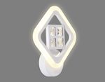 Настенный светодиодный светильник с хрусталем FA284 WH белый 15W 260*230*60