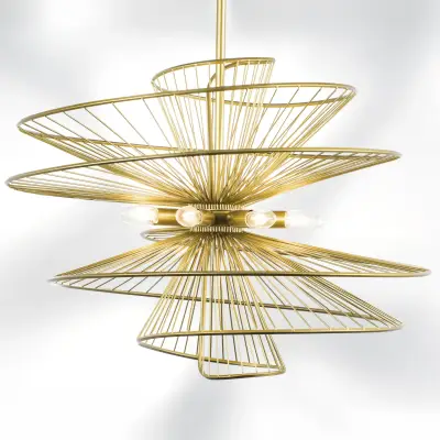 728183 Люстра ZETA 8х40W E14 ЗОЛОТО Lightstar