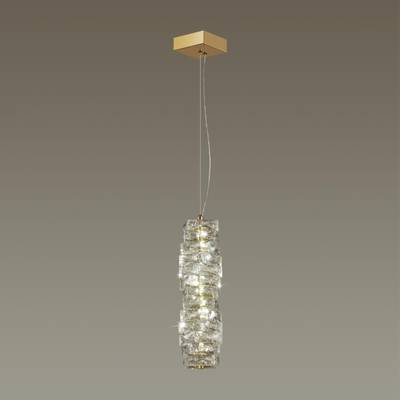 4999/10L HALL ODL23 645 золотой/прозрачный/металл/хрусталь Подвес LED 10W 4000K STRAZA