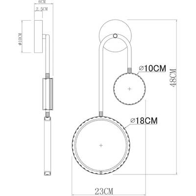Декоративная подсветка Arte Lamp HOLLY A1364AP-2PB, 1хLED