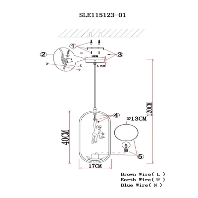 SLE115123-01 Светильник подвесной Белый/Белый E27 1*60W