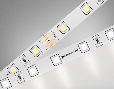Светодиодная лента GS3002 2835 60Led/ 6W m/ 24V IP20 4500K/ 5000*8*1.2mm/ кратность резки 100mm (2 конт.)