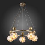 SLE106303-05 Люстра подвесная Бронзовый/Прозрачный, Янтарный E27 5*60W