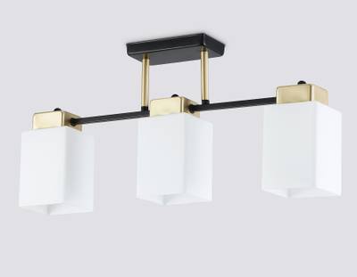 Светильник подвесной TR303046/3 BK/GD черный/золото E27/3 max 60W 540*100*270