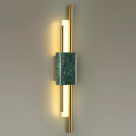 4360/10WL MIDCENT ODL23 221 изумрудный мрамор/золотистый металл Настенный св-к IP20 LED 10W 645Лм 3000K MARMI