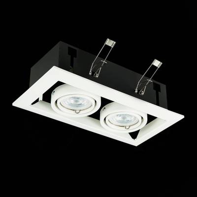 ST250.558.02 Св-к встр. Черный, Белый GU10 2*50W  IP20 L245xW126xH70 220V Без ламп