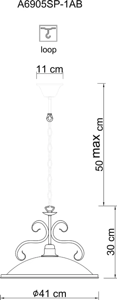 Подвесной светильник Arte Lamp SAFARI A6905SP-1AB, 1хE27