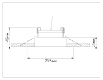 Светильник встраиваемый поворотный точечный TN51912 WH/GD белый/золото GX53 max 12W D115*23