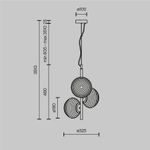 Подвесной светильник Reels E14х3, MOD268PL-03B. TM Maytoni