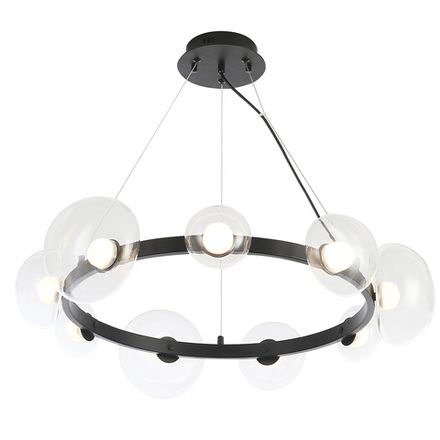 Люстра Crystal Lux BOSQUE SP9 BLACK/TRANSPARENT 0270/309