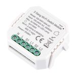 ST9000.500.02C WIFI реле 2 канала, 2х5A Белый - -*Max 2x1150W / 2x150W - Ra  IP20 L46xW46xH18 100-240V