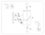 Светильник настенный FW2474 WH белый G9 max 40W 155*60*90