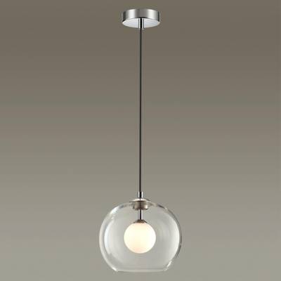 4955/1 PENDANT ODL22 339 хром/ белый/прозрачный/стекло Подвес G9 1*40W LOSTAR