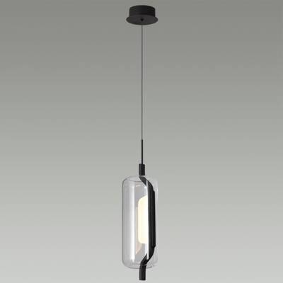5003/10L L-VISION ODL23 465 черный матовый/прозрачный/стекло Подвес LED 10W 3000K KAVIA
