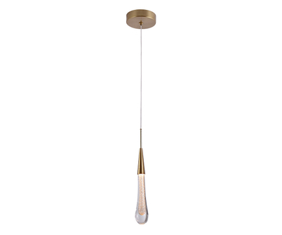 07861-1A,36 Подвес Гутта латунь d10 h200 Led 3W (3000k)
