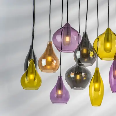 803125 Подвес PENTOLA 12x25W G9 chrome/amber, smoky, olive, plum Lightstar