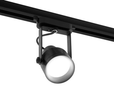 Корпус светильника трековый C6602 PBK черный полированный D60*H135mm Out122mm MR16 GU10 (насадки D60mm)