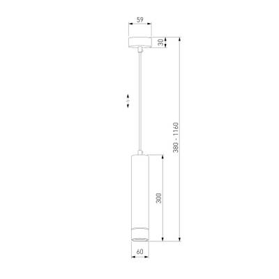 Подвесной светильник DLN107 GU10 черный/золото, GU10х1